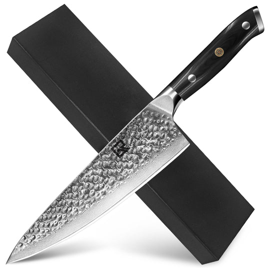 8″ Professional Damascus Chef Knife with Ergonomic G10 Handle